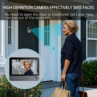 Sonnette Intelligente SIXWGH avec Caméra Vidéo HD, Communication Bidirectionnelle, Résistance aux Pannes de Courant, Interphone Sans Fil, Vision Nocturne et Stockage TF pour la Sécurité Domestique