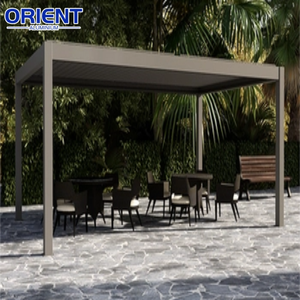 Pérgola <span class=keywords><strong>techo</strong></span> con persianas ajustables impermeable jardín motorizado pabellón y Gazebo aluminio giratorio lujo personalizado al aire libre - Product Image 4