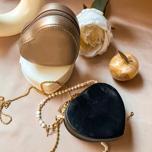 Eco-friendly Custom Portable PU Leather Jewelry Box Organizer Small Travel Case for <b>Rings</b> Earrings Wedding Gifts-Black - Product Image 5