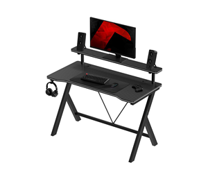 <span class=keywords><strong>Escritorio</strong></span> <span class=keywords><strong>Gamer</strong></span> Profesional en Forma de Z, RGB, Moderno, Grande, Personalizado, Negro, con Portavasos/Gancho para Auriculares - Product Image 3