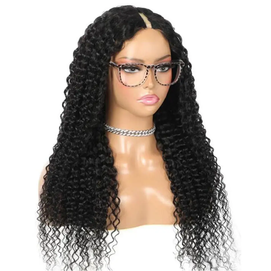 Wholesale Cheap Hair High Quality Double Drawn Hair Bundles Extensions Vendor Human Hair Long V Part Wigs for Black Women