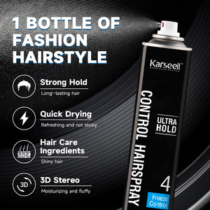 Karseell Spray protecteur thermique pour cheveux Contrôle des frisottis et brillance Forte fixation durable Styling pour cheveux secs et bouclés - Product Image 2