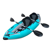 Kayak de pêche gonflable à deux places (simple ou double) avec planche à pagaie