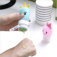 Animaux Mignonnes Bouteilles de shampoing en silicone anti-fuite 1oz 50ml 60ml 100ml Tube de voyage Silicone Squeeze Travel Essentials Bottle