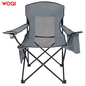 เก้าอี้พับสำหรับตั้งแคมป์กลางแจ้ง Woqi สีเงิน น้ำหนักเบา พกพาสะดวก เหมาะสำหรับตกปลา วาดภาพ และพักผ่อน - Product Image 1