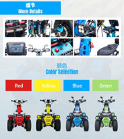 Scooter électrique tout-terrain à 4 roues, quad électrique tout-terrain pour la plage, la montagne et l'escalade