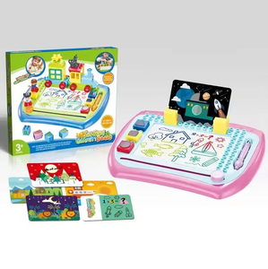 Juguete de Mesa de Dibujo Artístico con Bloques de Colores para Compartir, Diseño de Dibujos Animados, para Niños - Product Image 3