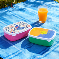 Boîte à lunch en plastique pour enfants Topjlh, vente en gros, qualité alimentaire, durable et personnalisable, compatible avec le transfert thermique, repas scolaire