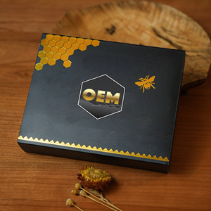 Cajas Rígidas de Cartón Kraft Platino de Marca Privada 2026 para VVIP Royal <span class=keywords><strong>Honey</strong></span> con Recubrimiento UV y Grabado en Relieve, Paquetes al por Mayor para Café y Dulces - Product Image 4