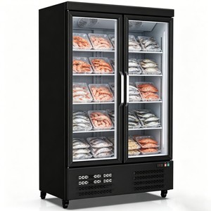 Congelador bajo mostrador duradero con dos puertas de vidrio, equipo de refrigeración comercial para alimentos congelados, uso en heladerías. - Product Image 6