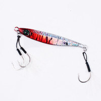 Leurre de pêche en métal pour sardines 40g/60g/80g, 98mm-124mm, à coulée rapide, en alliage de plomb, avec hameçons en option, pour la pêche en mer et en bateau