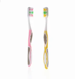 cleaner adult toothbrush Three component handle with tongue