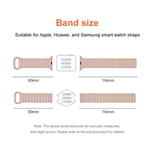 Großhandel/22mm 38/40mm 42/44mm Dual Tone Weich gummi Silikon Smart Watch Band Armband Für Huawei Samsung Apple Watch