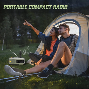 Xách tay với LED đọc ánh sáng, SOS, la bàn cho Cắm Trại Đi Bộ Đường Dài du lịch đèn pin và SOS còi báo động, noaa/AM/FM thời tiết đài phát thanh - Product Image 5