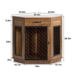 Jaula triangular irregular para mascotas con malla, adecuada para perros grandes, medianos y pequeños, casa para perros de interior. - Product Image 4