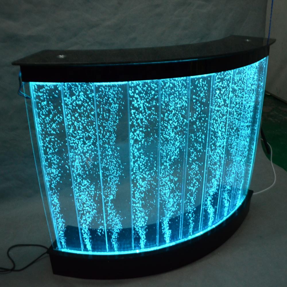 商業用LEDアクアリウムバブルカーブバーカウンター受け付けデスク