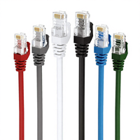 Cable de Conexión Ethernet Cat5e UTP RJ45, Cable de Red LAN de 100 Mbps, Revestimiento de PVC, Cable de Conexión de 24 AWG para Enrutador, Interruptor, Computadora, Oficina, OEM