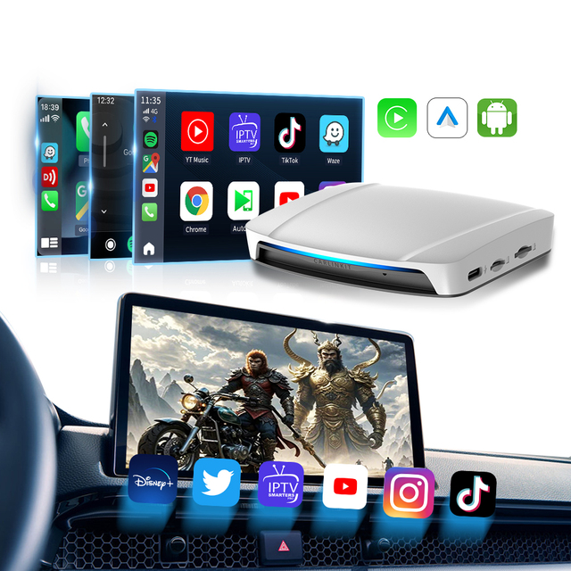 Oem Odm HDMI Carlinkit Tv Box Carplay Tbox UHD 8 128Gb Android 13.0 6225 Auto Ai Box Wireless Car Play for Youtube Apple