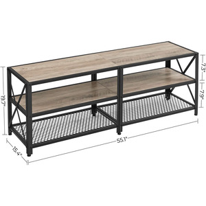 Soporte de televisión con marco de acero para el hogar, mesa central de entretenimiento espacial, almacenamiento de <span class=keywords><strong>estilo</strong></span> <span class=keywords><strong>Industrial</strong></span> para sala de estar - Product Image 2