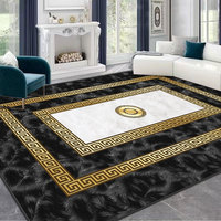 Tapis en fourrure de diamant doré - Tapis de salon de style nordique, tapis de luxe pour canapé et chambre à coucher, résistant à la saleté