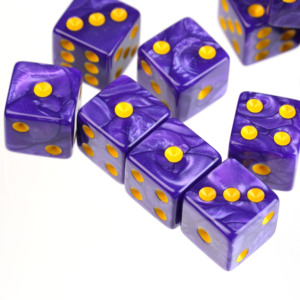Juego de Dados Acrílicos de Alta Calidad con Diseño de Perlas y Esquinas Cuadradas, 16mm D6 - Product Image 2