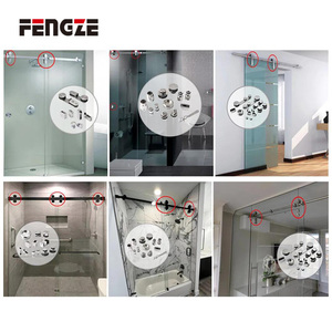FENGZE Stainless Steel 304 <strong>Shower</strong> Glass Door Accessory Glass Sliding <strong>Shower</strong> Door System Hardware Bathroom Glass <strong>Fitting</strong> - Product Image 5