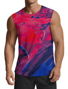 <b>Men's</b> Breathable Sleeveless Tank Printed Sports <b>Vest</b> <b>Running</b> Fitness Training Shirt Wholesale Rate OEM Cheap Price Breathable - Product Image 1