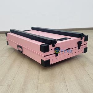 Casa plegable de aluminio para perros, jaula de viaje plegable profesional, rosa, venta al por mayor - Product Image 6