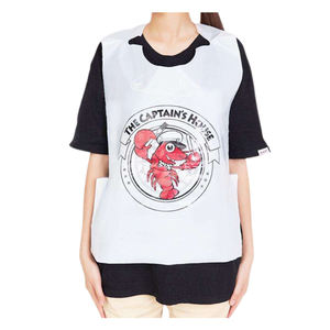 Delantales de plástico de langosta para restaurante impresos personalizados Baberos de plástico desechables para adultos Delantales con logotipo - Product Image 2