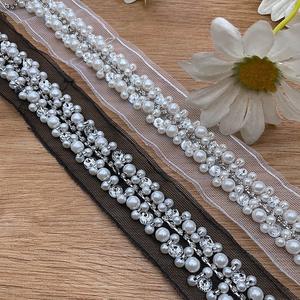 อุปกรณ์ตกแต่งหมวกประดับด้วยลูกปัดไข่มุกงานทำมือสำหรับตกแต่งหมวกแบบ DIY - Product Image 4