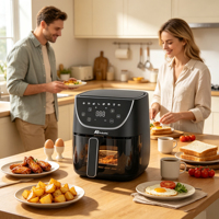 Anbolife Fabricant de friteuses à air 6L, fours à air numériques, friteuses à air intelligentes 6L certifiées CB CE ROHS, OEM