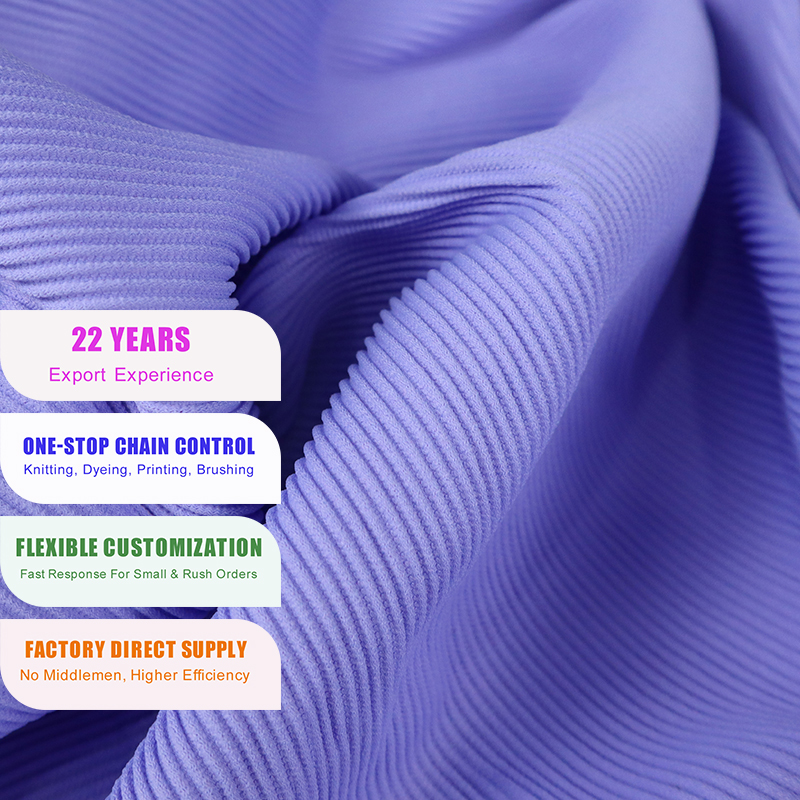 Ribbed Spandex Weft Knit Polyamides Spandex Rib Fabric For Bikini