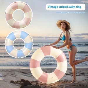 Flotador de Natación Retro a Rayas, Inflable, Ecológico, de PVC Grueso, Anti-Vuelco, para Adultos y Niños, de Fábrica OEM - Product Image 2