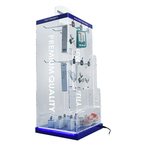 Phụ Kiện Điện Thoại Di Động Tùy Chỉnh Từ Nhà Máy Hộp Trưng Bày Quầy Giá Trưng Bày Sạc Điện Thoại Di Động Bằng Nhựa <span class=keywords><strong>Acrylic</strong></span> Logo Có Đèn Chiếu Sáng Với 15 Chốt - Product Image 3