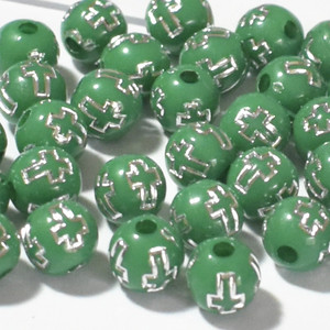 500 g/가방 8mm 라운드 아크릴 십자가 구슬 플라스틱 십자가 느슨한 비즈 <span class=keywords><strong>DIY</strong></span> 팔찌 목걸이 열쇠 고리 전화 보석 액세서리 장식 - Product Image 5