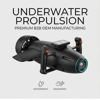 Véhicule de propulsion sous-marine à double déclencheur avec écran LCD personnalisable, aileron hydrofoil, scooter de mer, équipement de plongée et de snorkeling