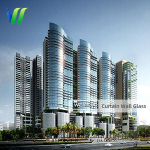 Extrusion d'aluminium insonorisé résistant à l'humidité à double vitrage décoratif moderne personnalisé pour façade de mur rideau - Product Image 4