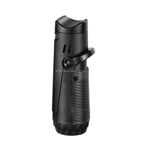 Briquet torche multifonctionnel coupe-vent à triple flamme avec réglage de la chaleur, support pour cigares pour le camping en extérieur