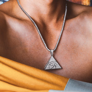 KRKC Kalung Mata Fainty Kustom, Perhiasan Besar Mawar Berlapis Emas 925 Perak Murni Mata Turki Yunani Kalung Mata Jahat - Product Image 4