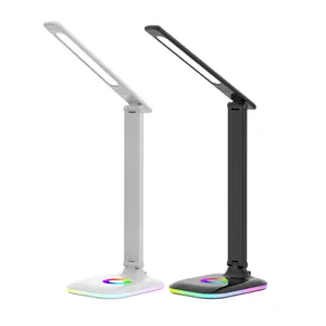 Smart RGB Colored Foldable Led Desk Lamp Eye Protection Modern Bedroom Rechargeable Study Light Table Lamp