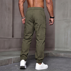 <span class=keywords><strong>Pantaloni</strong></span> Cargo traspiranti da <span class=keywords><strong>uomo</strong></span> con tasche <span class=keywords><strong>laterali</strong></span> con Zip, <span class=keywords><strong>pantaloni</strong></span> da Jogger con risvolto a vita elastica per - Product Image 5