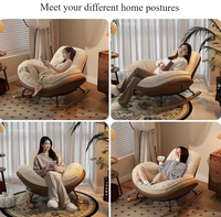 Fauteuil à bascule pour adultes, doux et confortable, idéal pour balcon, salon, chambre à coucher