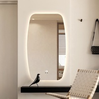 Espejo Moderno Inteligente con Retroiluminación Irregular, Antivaho, Estilo Ins, para Baño