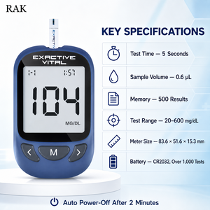 Wholesale <strong>EXACTIVE</strong> <strong>VITAL</strong> Blood Sugar Testing Machine Diabetic Test Kit With Test Strips Ready Stock for Africa India Retailers - Product Image 6