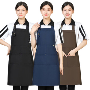 Navy Blue Adjustable <b>Apron</b> With Pockets For <b>Kitchen</b> Workwear One Size Polyester - Product Image 2