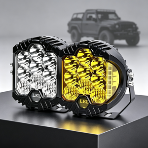 Luces de Trabajo LED Todoterreno JHS, Luces Auxiliares Antiniebla Ámbar, Pods de Luz Redondos de 5/7/9 Pulgadas, Iluminación de 3 Lados para Camioneta, Jeep, SUV 4x4 - Product Image 1