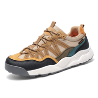 Zapatos de senderismo para hombre, zapatillas ligeras para correr, calzado de gamuza en tonos tierra para caminar al aire libre, calzado duradero para mujer, zapatillas de camping