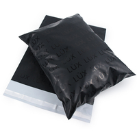 Sac d'expédition en polyéthylène de marque FDX pas cher pour chaussettes, vêtements, chaussures - Noir mat, impression en gravure, épaisseur personnalisable, logo