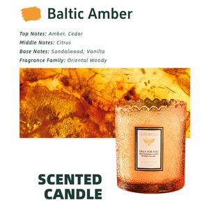 Handmade <strong>Orange</strong> Textured Glass Soy Wax Scented <strong>Candle</strong> for Luxury Home D&eacute;cor and Relaxing Aromatherapy - Product Image 2