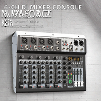 Carte son audio professionnelle Mini 16 DPS avec effets, console de mixage 6 canaux, contrôleur DJ pour diffusion en direct, réduction du bruit